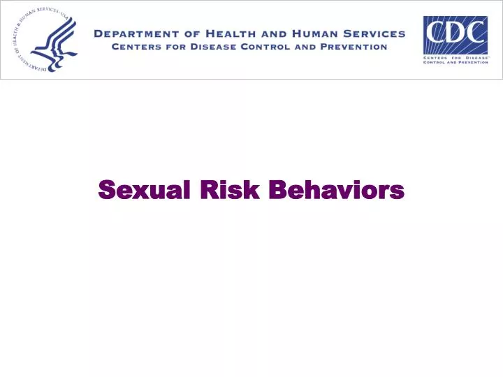 sexual risk behaviors