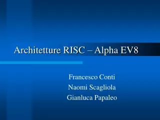architetture risc alpha ev8