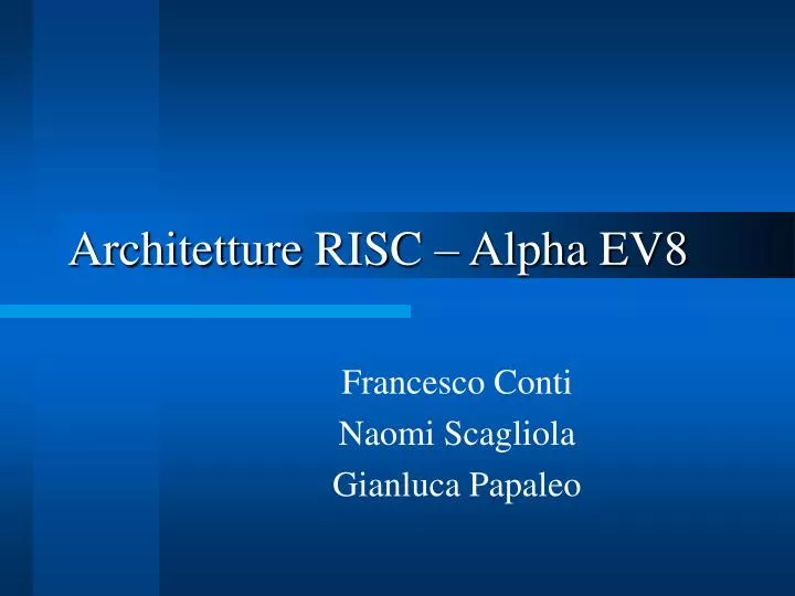 architetture risc alpha ev8