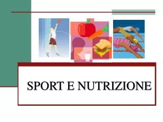 sport e nutrizione