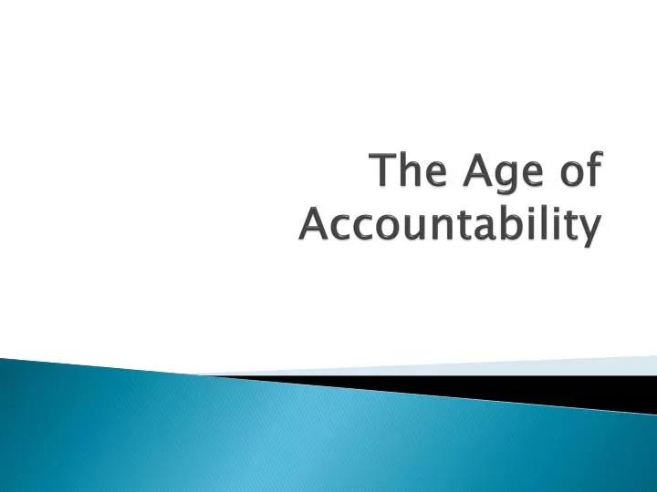 the age of accountability