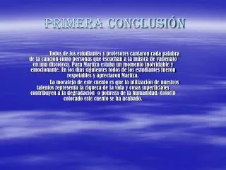 primera conclusi n