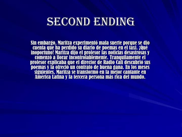 second ending