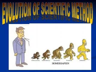 EVOLUTION OF SCIENTIFIC METHOD