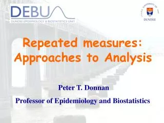 Repeated measures: Approaches to Analysis