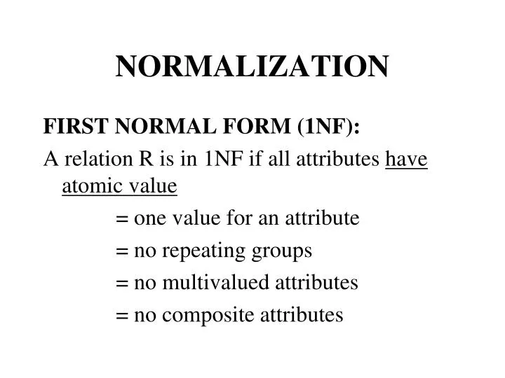 normalization