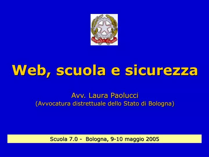 web scuola e sicurezza avv laura paolucci avvocatura distrettuale dello stato di bologna