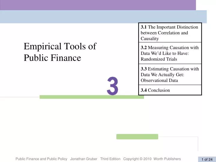 empirical tools of public finance