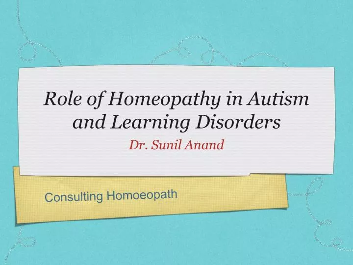 role of homeopathy in autism and learning disorders