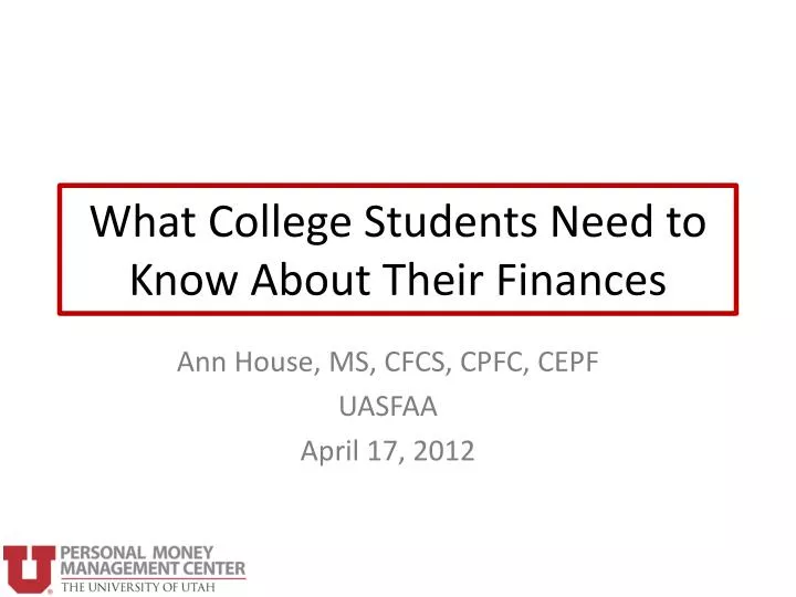 what college students need to know about their finances