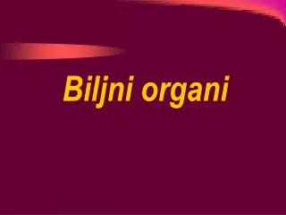 biljni organi