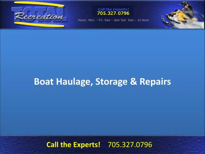 boat haulage storage repairs
