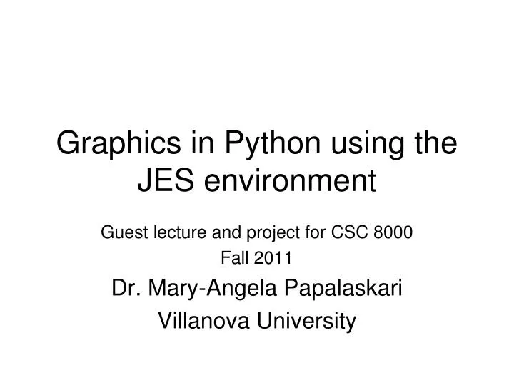 graphics in python using the jes environment