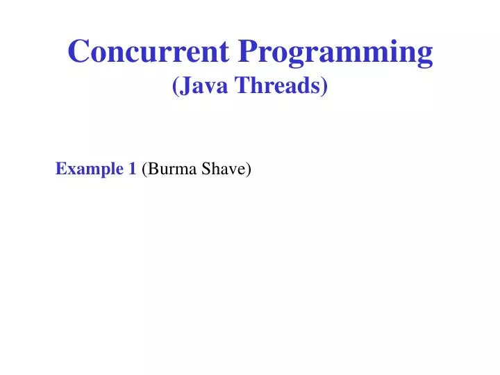 concurrent programming java threads