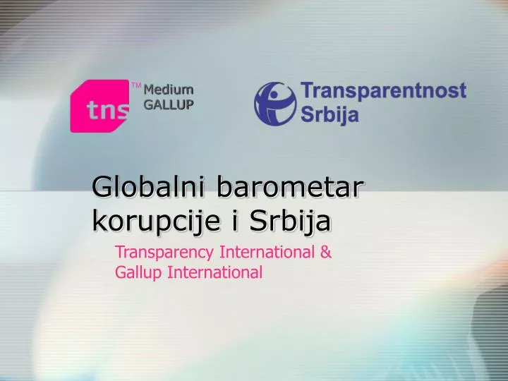 globalni barometar korupcije i srbija