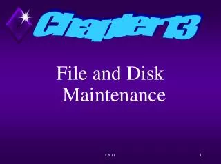 File and Disk Maintenance