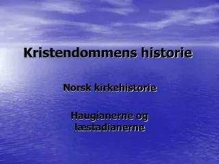 kristendommens historie