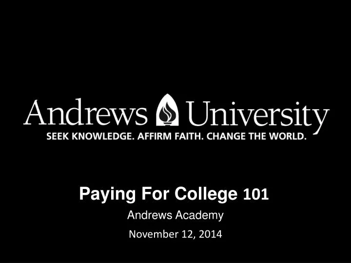 paying for college 101