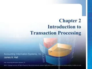 Chapter 2 Introduction to Transaction Processing