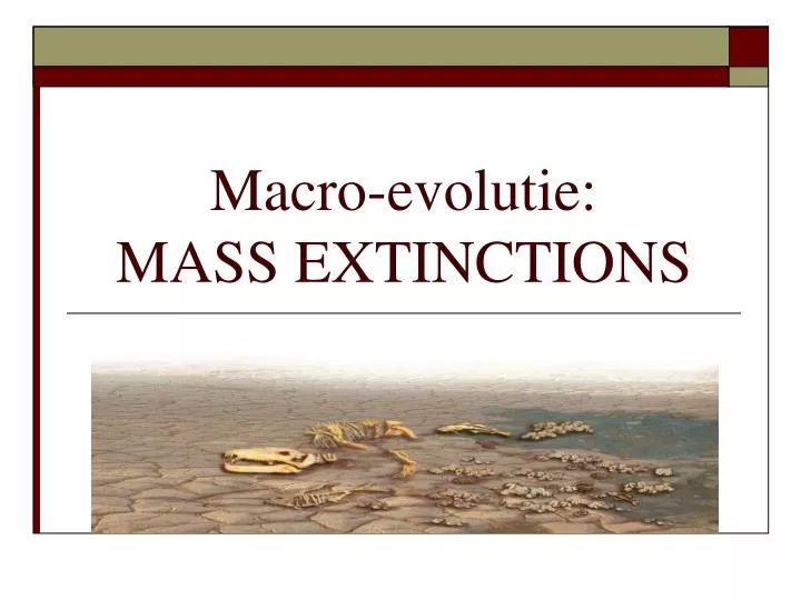 macro evolutie mass extinctions