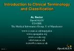 Introduction to Clinical Terminology and Classification - slide 1