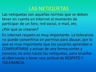las netiquetas