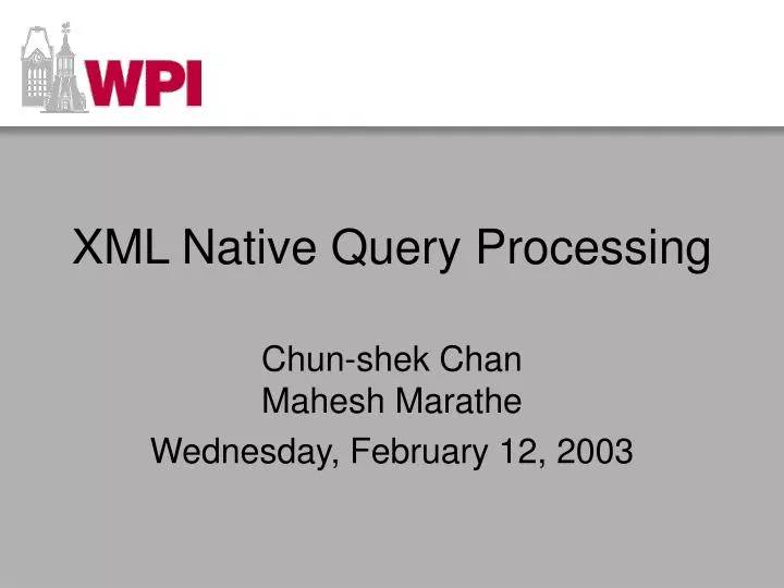 xml native query processing