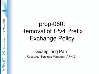 prop-080: Removal of IPv4 Prefix Exchange Policy