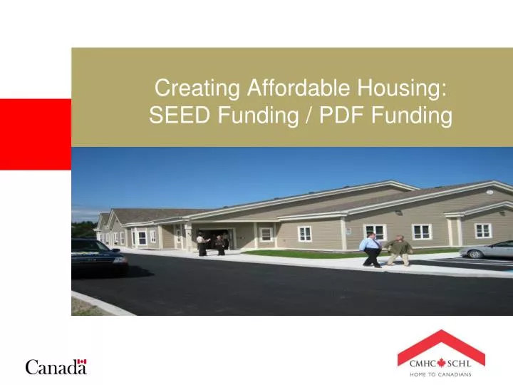 creating affordable housing seed funding pdf funding
