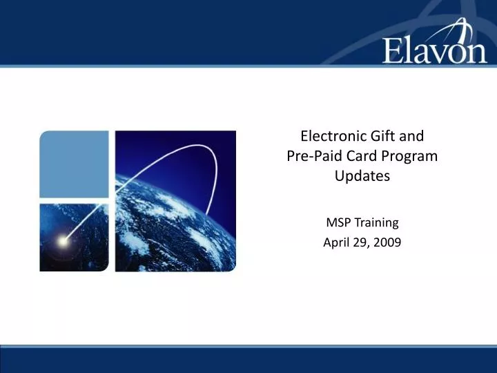 electronic gift and pre paid card program updates