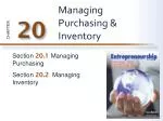 Managing Purchasing &amp; Inventory - slide 1