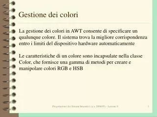 gestione dei colori