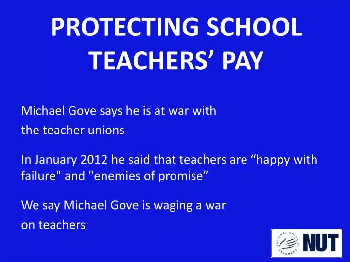 protecting school teachers pay