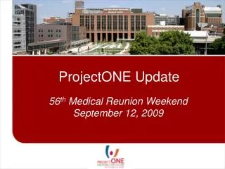 ProjectONE Update