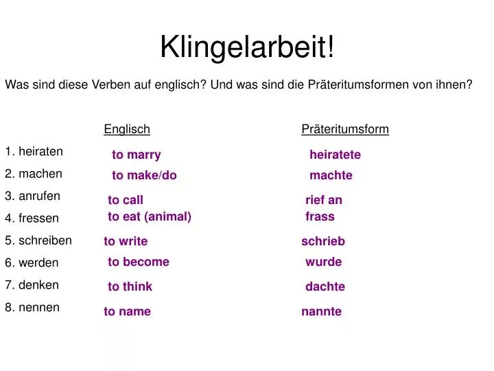 klingelarbeit