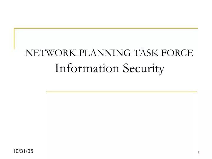 network planning task force information security