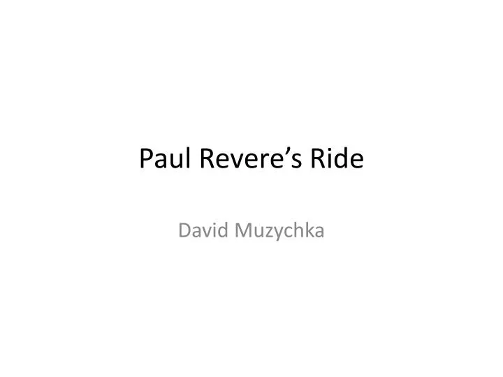 paul revere s ride