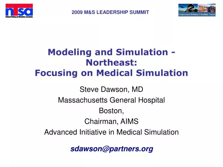 modeling and simulation northeast focusing on medical simulation
