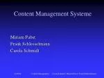 Content Management Systeme - slide 1