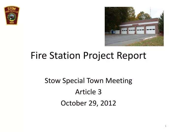 fire station project report