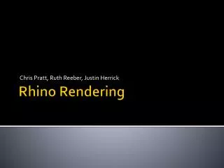Rhino Rendering