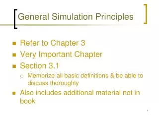 General Simulation Principles