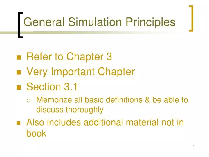 general simulation principles
