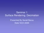 Seminar 1 Surface Rendering, Decimation - slide 1