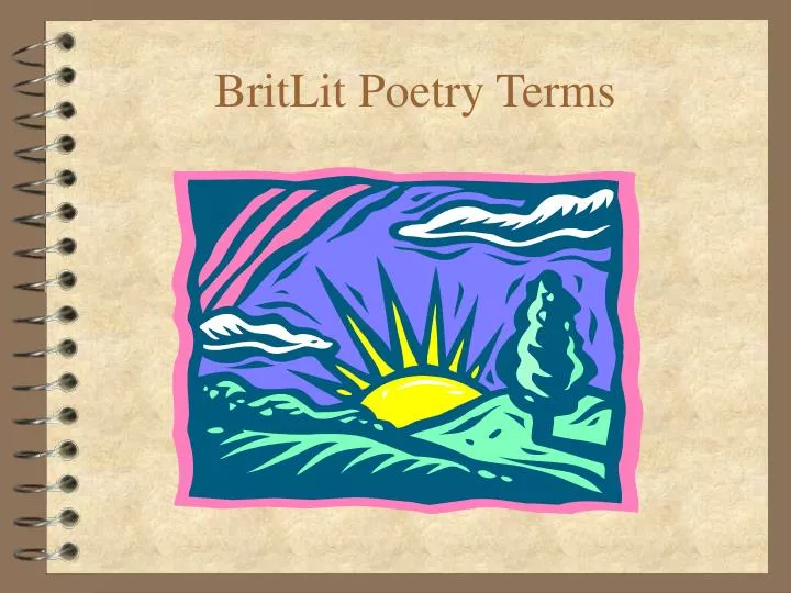 britlit poetry terms