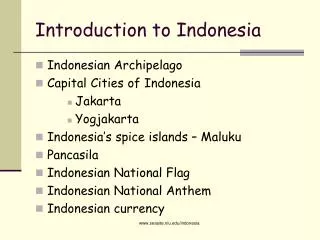Introduction to Indonesia