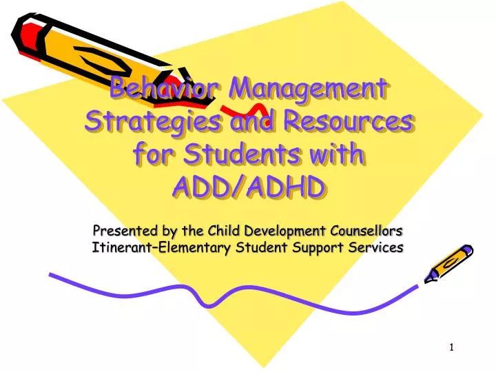 behavior management strategies and resources for students with add adhd