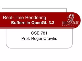 Real-Time Rendering Buffers in OpenGL 3.3