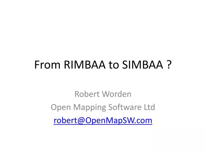 from rimbaa to simbaa