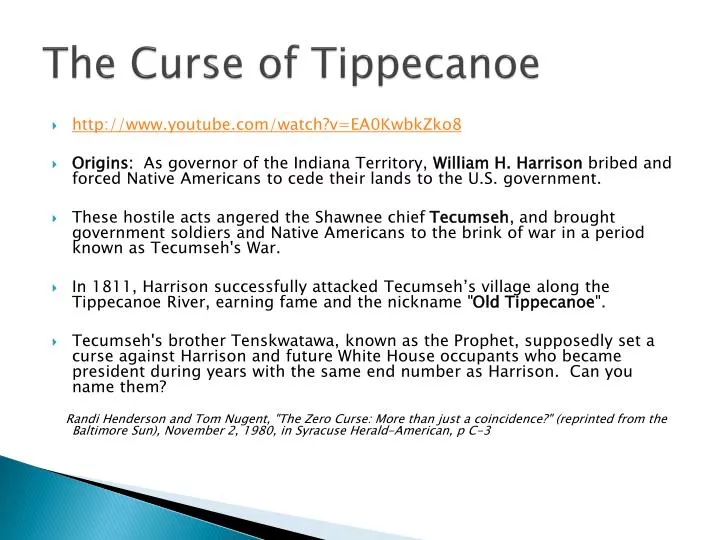 the curse of tippecanoe